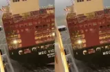 Colisión en puerto alemán: crucero embiste a un portacontenedores