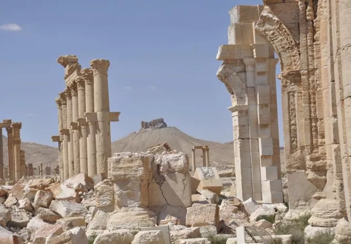 Vista de las ruinas del Castillo de Palmira (castillo de Fakhr-al-Din al-Ma'ani).  /  EFE Archivo