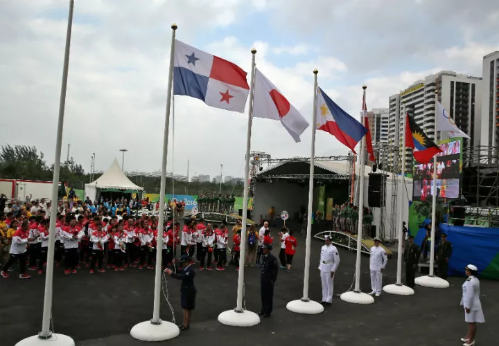 La bandera de Panamá ya fue izada en Río de Janeiro. Foto EFE