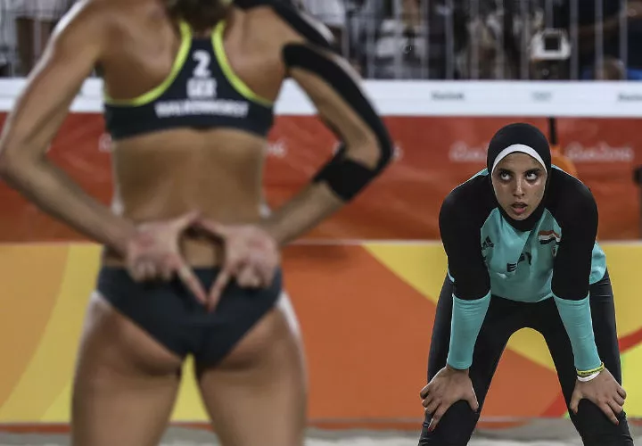  Doaa Elghobashy en el partido ante Alemania. Foto EFE