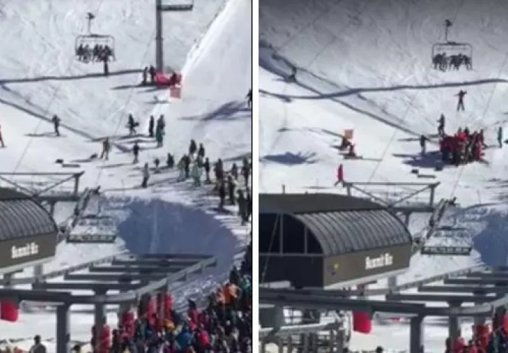 Jack permaneció aproximadamente un minuto y medio suspendido sobre el suelo. (Foto: captura de Facebook)
