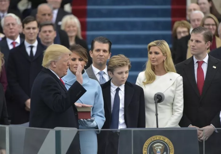 En la ceremonia de inauguración de hoy, Donald J. Trump se convierte en el 45º presidente de los Estados Unidos.  /  Foto: AFP