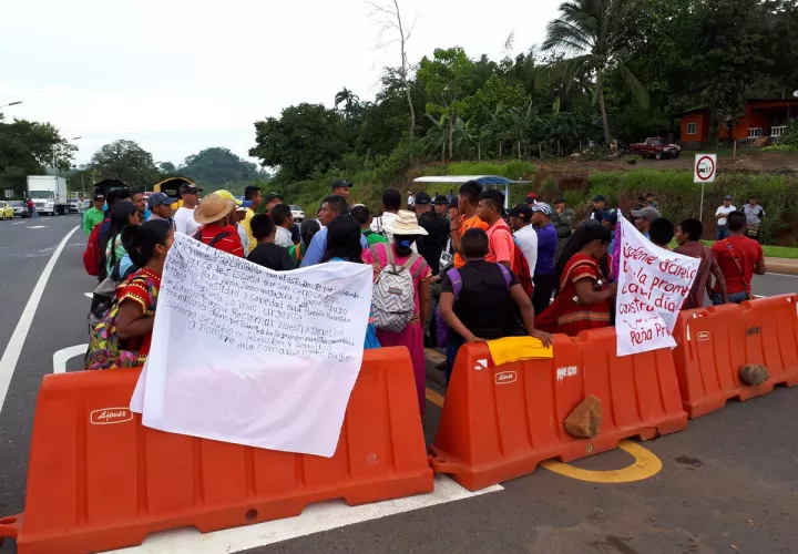 Vista general del área de la protesta.  /  Foto: @deme507abrego 