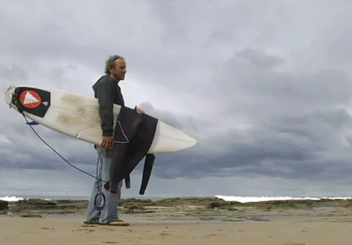El surfista Marcel Brundler atacado por un tiburón el Australia.  /  Foto: AP