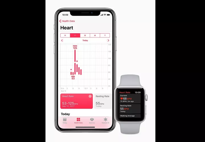 Fotografìa cedida por Apple Inc. que muestra el iPhone X de Apple y el Apple Watch Series 3, presentados en el nuevo teatro Steve Jobs. EFE