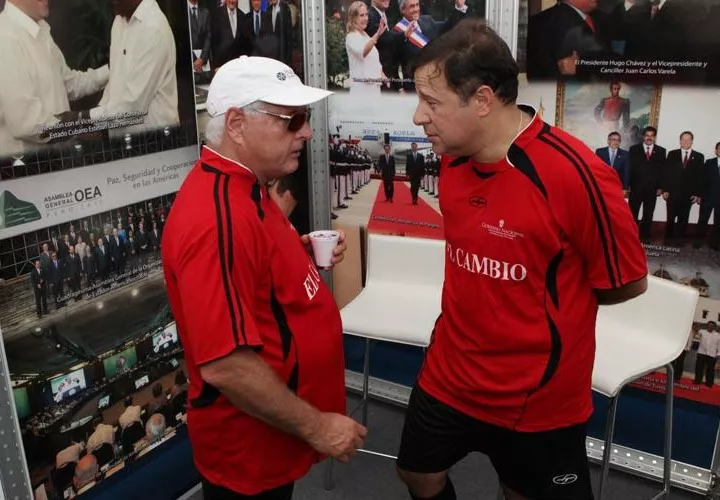 Ricardo Martinelli y Juan Carlos Varela.