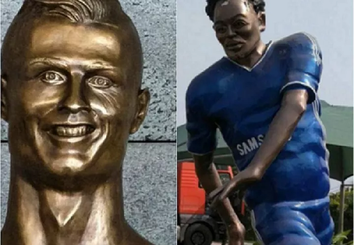 La estatua despertó numerosas comparaciones con el busto de Cristiano Ronaldo y otros fails del arte. Foto: Twitter