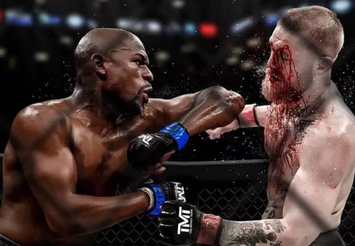 Este fue el fotomontaje que Floyd Mayweather Jr. subió a sus redes sociales.Foto: Twitter