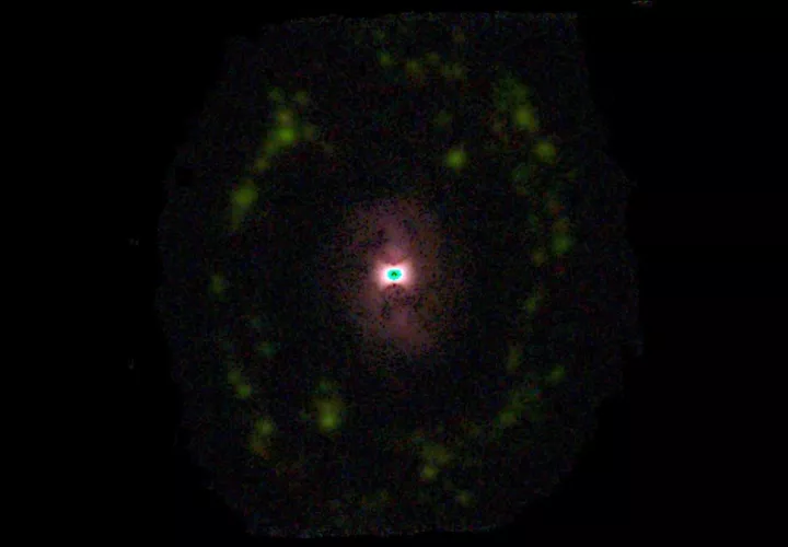 Imagen espectroscópica cedida por la Universidad Nacional Autónoma de México (UNAM), fechada el día 9 de marzo de 2018, que muestra un detalle de la estructura de la estrellas. EFE