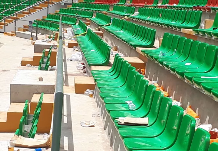 Así quedaron las graderías del renovado coliseo en Chiriquí. Foto: Mayra Madrid