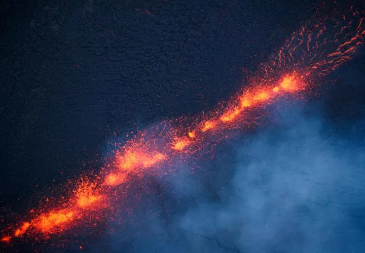 Fisuras por la lava.