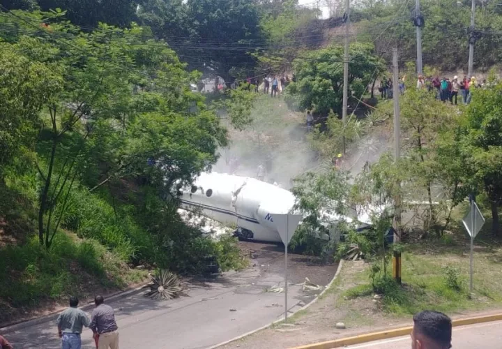 Vista general del área del impacto de la aeronava.  Foto: @TheGhostFrankOz 