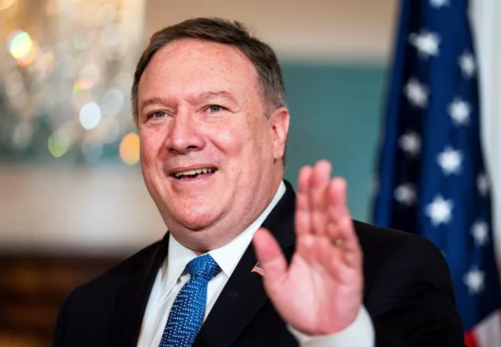 El secretario de Estado de Estados Unidos, Mike Pompeo en el Departamento de Estado en Washington D.C (Estados Unidos) hoy, 30 de mayo del 2018. EFE