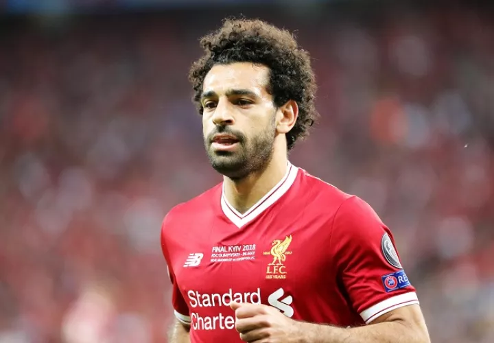 Salah en la final de Champions con el Liverpool./EFE