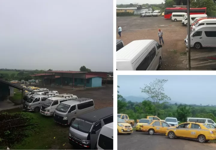 A la acción de protesta se han sumado tanto transportistas de sector colectivo como del selectivo.
