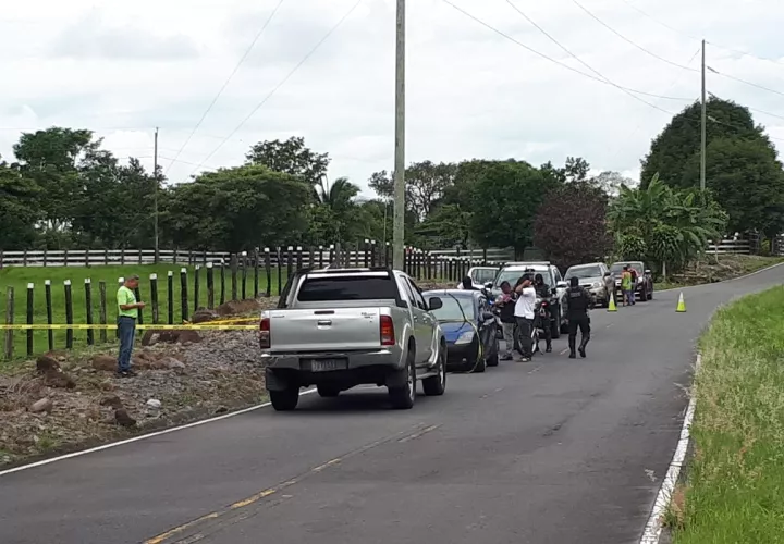 Vista general de la aprehensión de los delincuentes realizada ayer en Chiriquí. Foto: Mayra Madrid