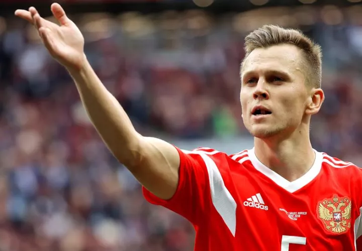  El ruso Denis Cheryshev anota su tercer gol en el Mundial de Rusia 2018. Foto EFE