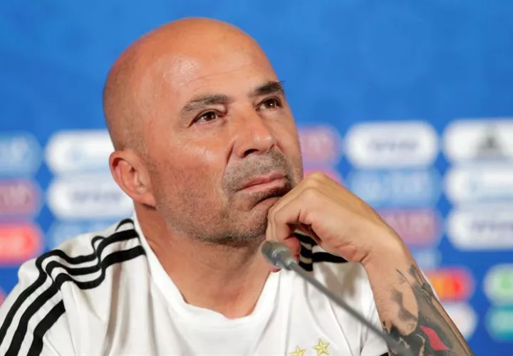 Sampaoli promete que Argentina jugará &quot;con el cuchillo entre los dientes&quot;. Foto EFE
