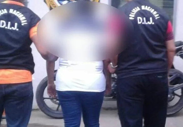 La sospechosa se encuentra a órdenes del Ministerio Público.  Foto Cortesía