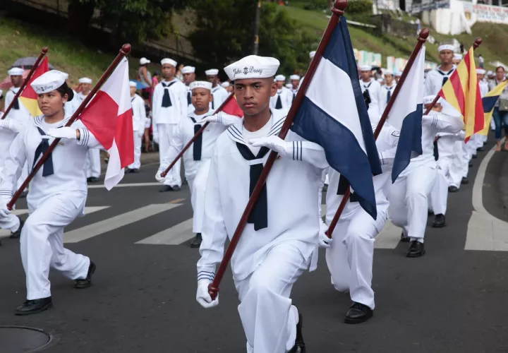 Vista general del desfile cívico en San Miguelito. Foto: Cortesía