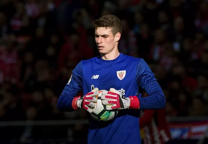Kepa Arrizabalaga, portero internacional del Athletic Club de Bilbao, espera cerrar su acuerdo con el Chelsea./EFE
