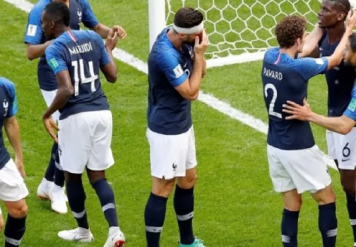 La selección de Francia durante un partido del mundial Rusia 2018./EFE