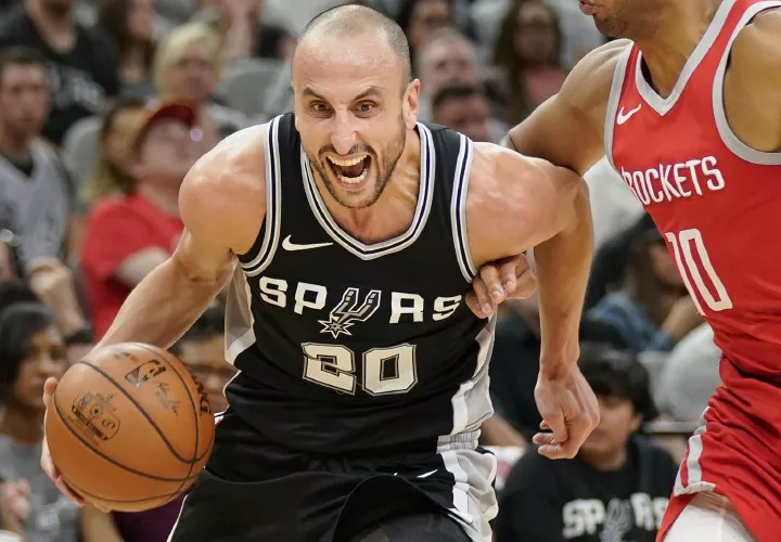 Emanuel Ginóbili jugó toda su carrera con los Spurs. Foto: AP