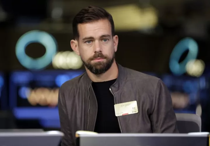 CEO de Twitter Jack Dorsey siendo entrevistado en el piso de la Bolsa de Nueva York. AP Archivo