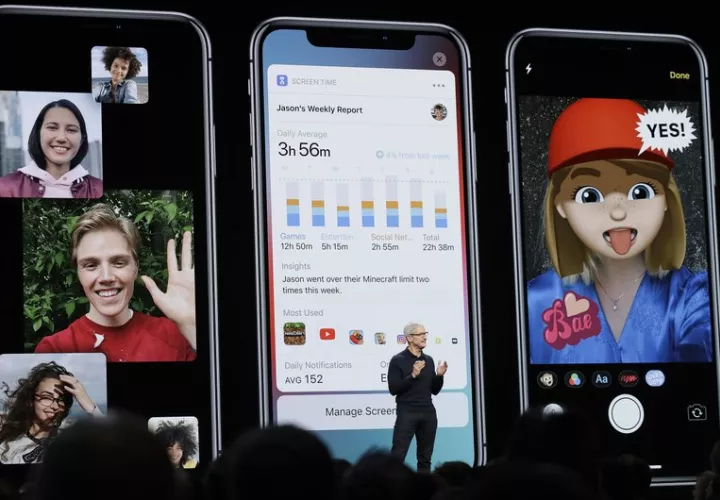  Las herramientas de Apple también le permiten controlar cuánto tiempo pasan sus hijos en los dispositivos, si le preocupa que las pantallas le quiten tiempo para dormir o hacer ejercicio. Foto AP 