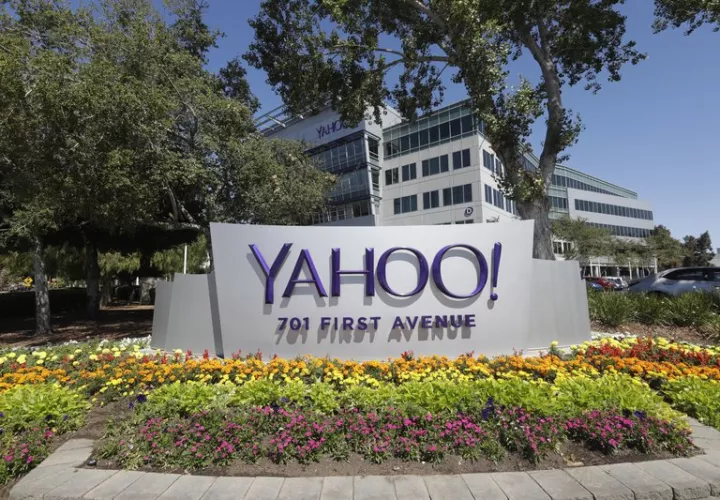 Letrero de Yahoo en la sede de la empresa en Sunnyvale, California. AP