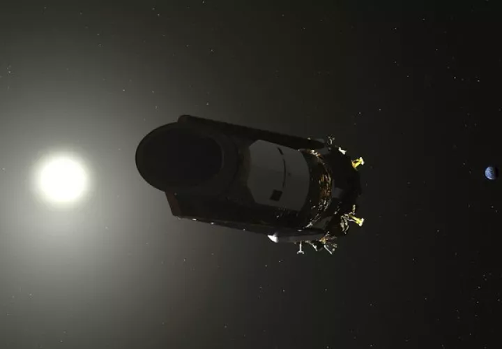 Ilustración puesta a disposición por la NASA muestra el Telescopio Espacial Kepler. A partir de octubre de 2018, la nave espacial de caza de planetas ha estado en el espacio durante casi una década. (NASA a través de AP)