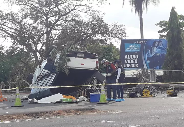 Escena del accidente de tránsito. Foto/ Mayra Madrid.