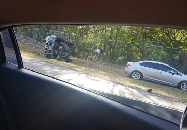 Vista del accidente. Foto: @TraficoCPanama