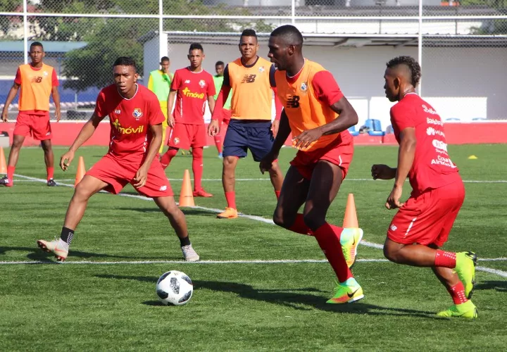 Jugadores de la Sub-20 de Panamá durante una de las prácticas recientes. Foto: Fepafut