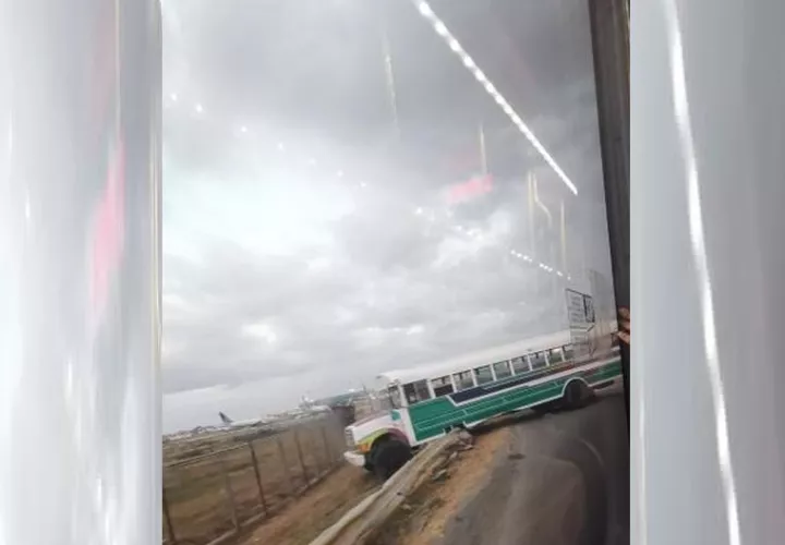 Vista general del lugar del accidente. Foto: @TraficoCPanama