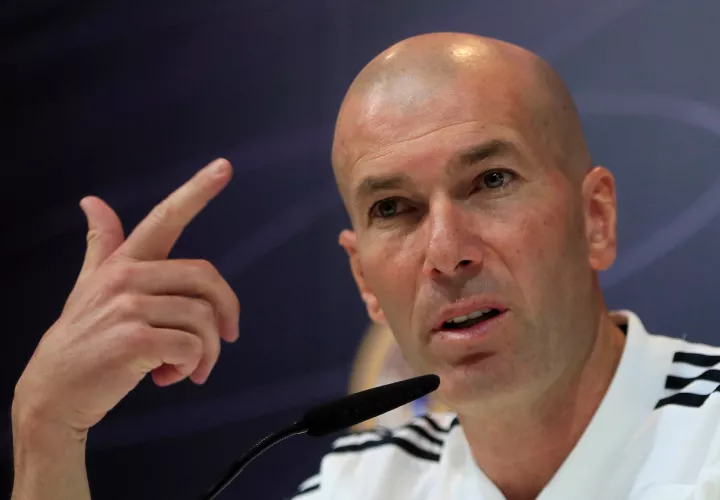 Zinedine Zidane durante la rueda de prensa de hoy. /EFE