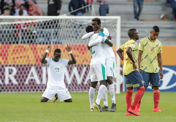Senegaleses celebran. Foto: EFE