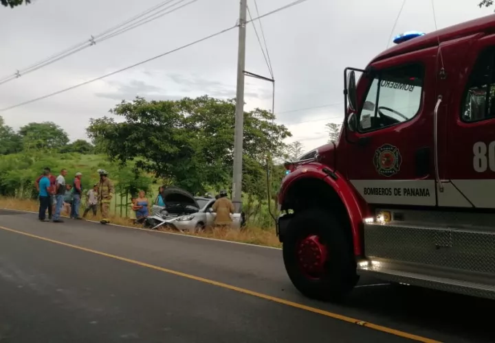 Accidente de tránsito en carretera Las Tablas - Tonosí