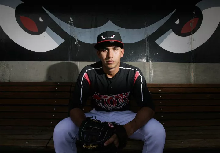 Su relación de ponches y bases por bolas es de 23-5 en 17 entradas completas de labor con la Clase A Fuerte de los Padres de San Diego. Foto: Cortesía