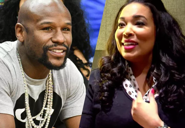 Floyd Mayweather Jr. y su ex pareja José Harris. 