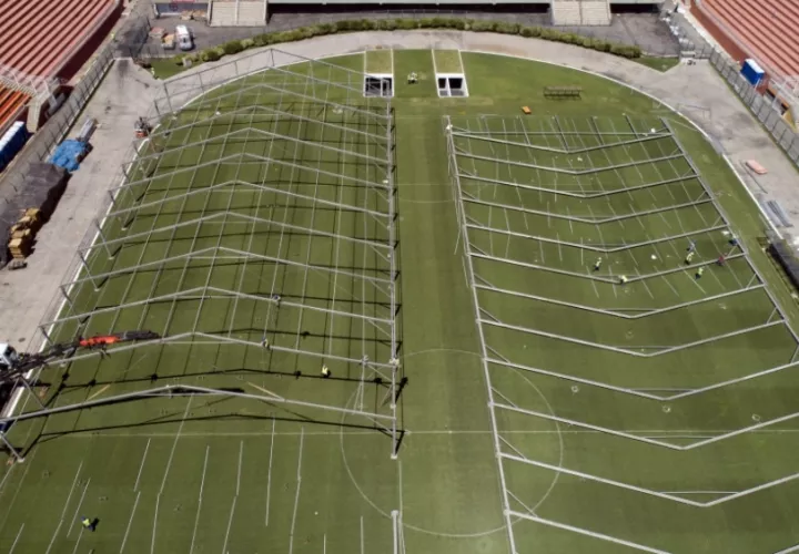 El Estadio está siendo acondicionado. /AP