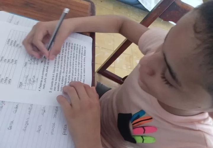 James es muy aplicado y se ha adaptado bien a las clases virtuales. (Foto: Cortesía)