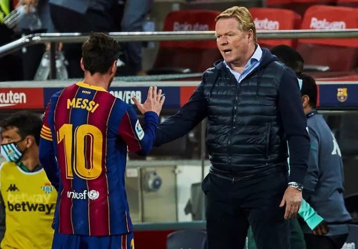 Lionel Messi y Ronald Koeman/ EFE