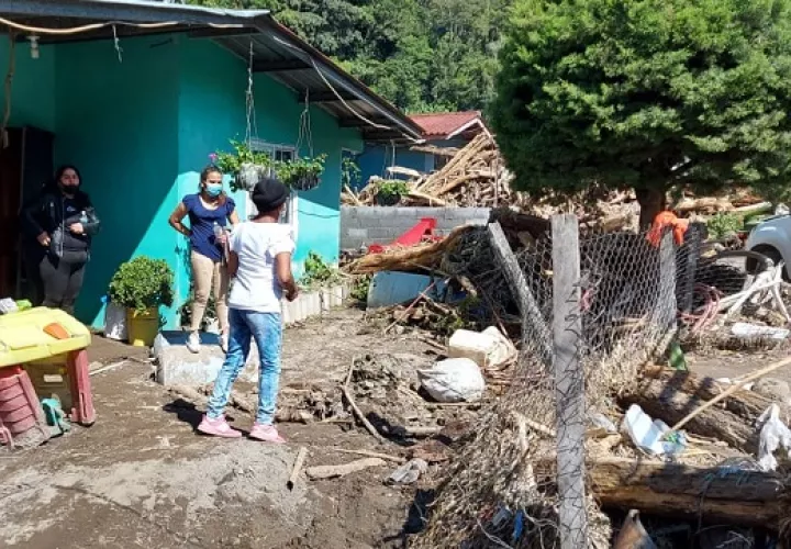 El sector más golpeado por el fuerte temporal, Tierras Altas.