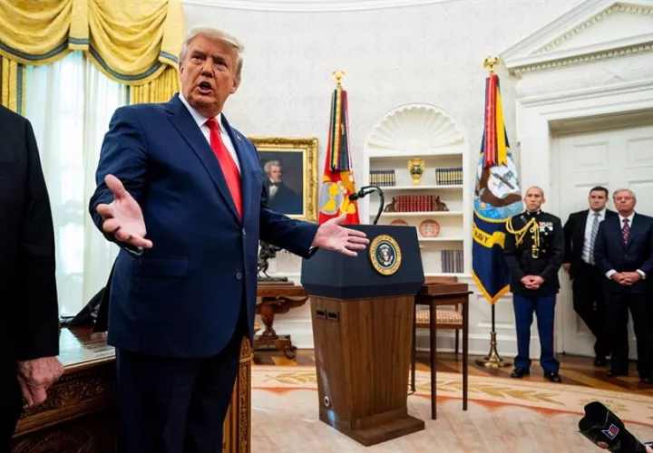 El presidente de los Estados Unidos, Donald J. Trump, hace comentarios sobre las elecciones. EFE