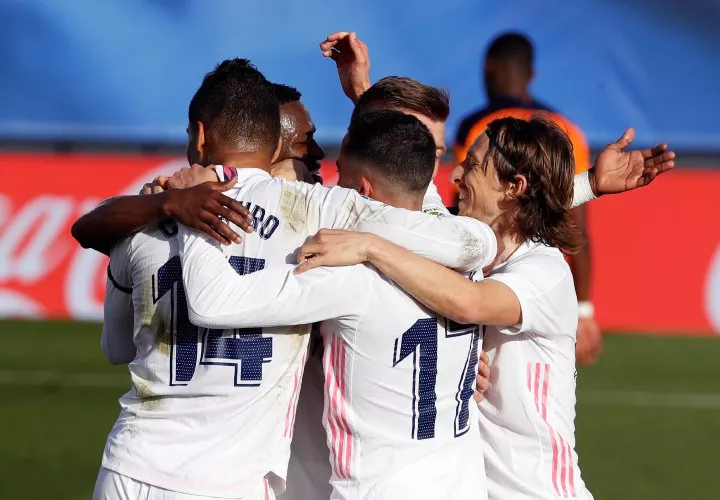 Celebración del gol de Toni Kroos. Foto:EFE