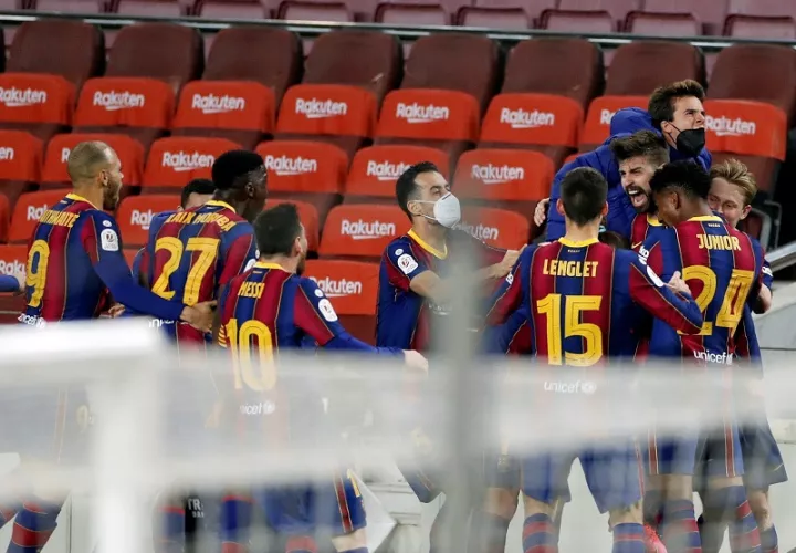 Festejo del gol de Gerard Piqué /EFE