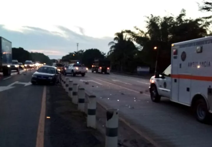 Vista general de la escena del accidente fatal en Veraguas.