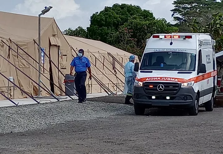 Este hospital de campaña alojó a un máximo de 20 personas.