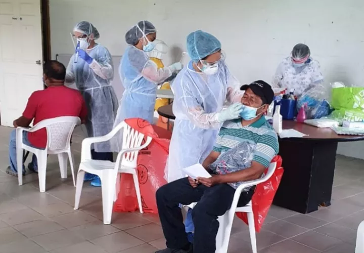 El equipo de Salud del distrito de Antón, realizó tamizaje a colaboradores de una empresa avícola del área,.